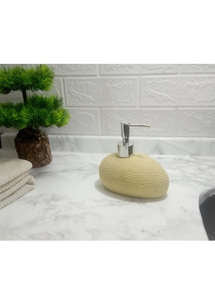 Sıvı Sabunluk Sarı Petek Desenli Banyo Aksesuarı