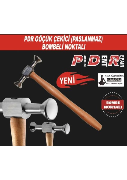 Boyasız Göçük Düzeltme Paslanmaz Bombeli Noktalı Göçük Çekici