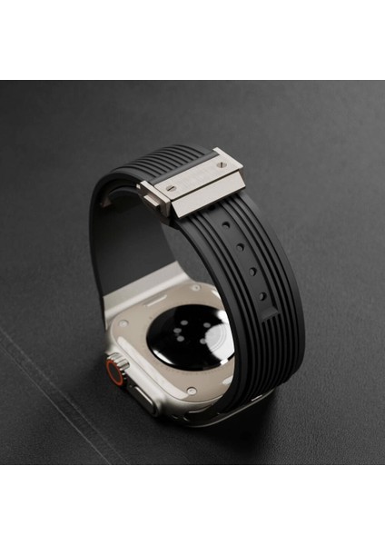 Apple Watch Uyumlu 10 Serisi 46MM KRD-113 Spor Görünüm Silikon Uyumlu Kordon