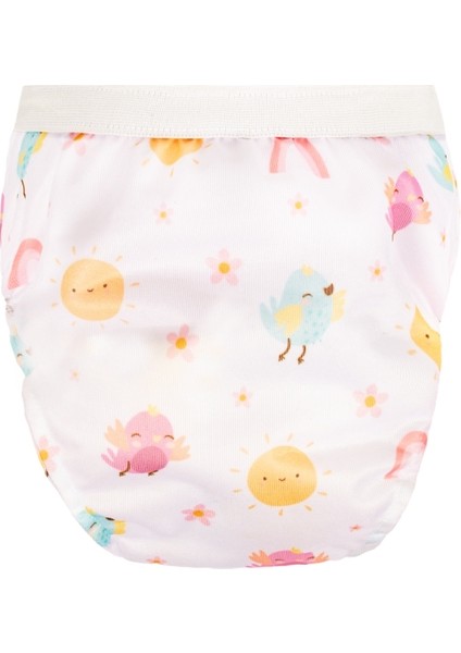 Lüks Bebek Alıştırma Külodu Kuş Desenli 1 No (10- 15 Kg)