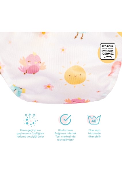 Lüks Bebek Alıştırma Külodu Kuş Desenli 1 No (10- 15 Kg)