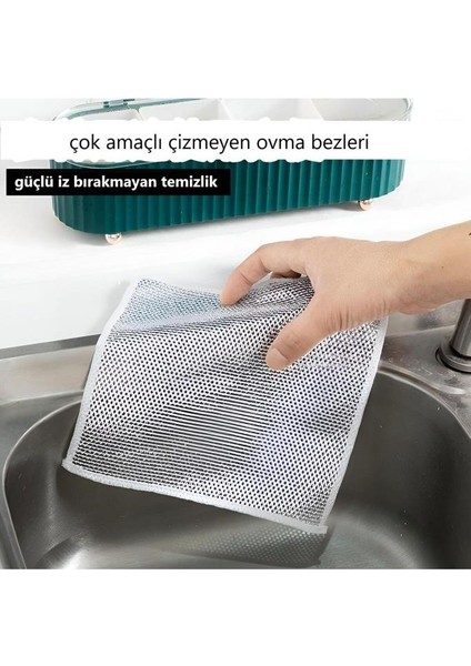 (20ADET) Bulaşık Için Çok Amaçlı Bez Tel (Çift Kat 20X20 cm Bulaşık Teli )