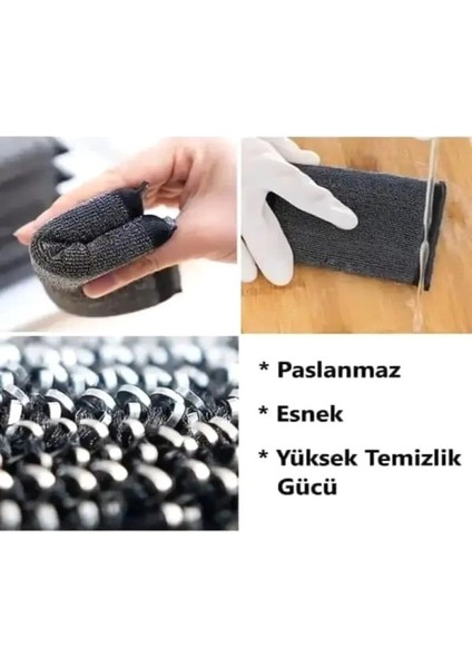 (5 Adet) Sihirli Inox Paslanmaz Telli Bulaşık Süngeri