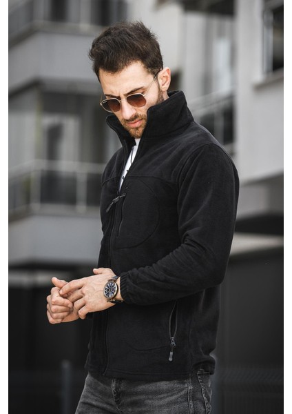 Freetown Erkek Pro Rüzgar Geçirmez 3 Cepli Outdoor Tam Fermuarlı Polar Ceket