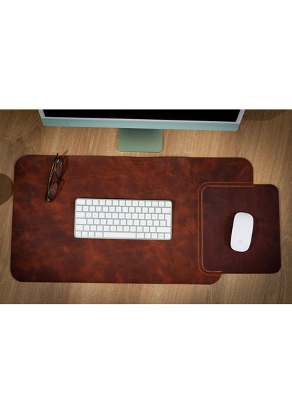 Kişiye İsme Özel Hakiki Deri Masa Mat Deri Oyuncu Mouse Pad | Yazı Masası Altlığı Sümen 35X70 cm fırsatları