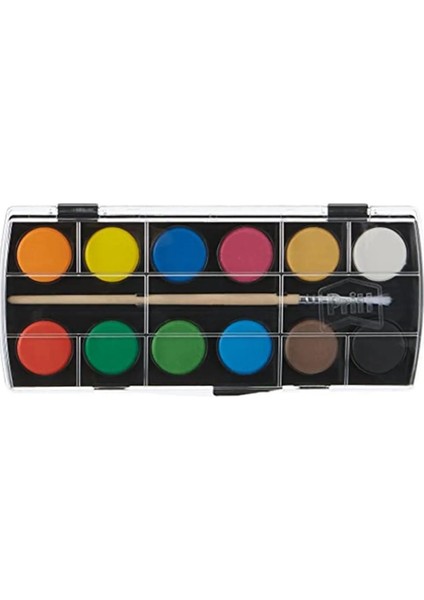 12'li Sulu Boya (Büyük Tablet) + 4'lü Sulu Boya Fırçası + Fırça Temizleme Kabı modelleri