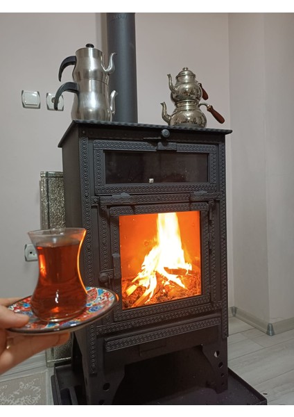 Fırınlı Şömine Soba Isınma Pişirme Sobası