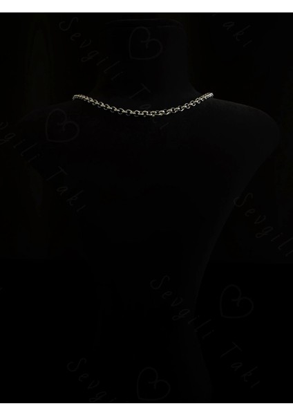 Oval Model Choker Çelik Zincir Kolye | Choker Serisi
