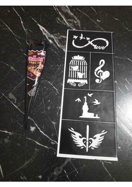 Al Chandhi Hint Kınası ve 1 Adet Şablon