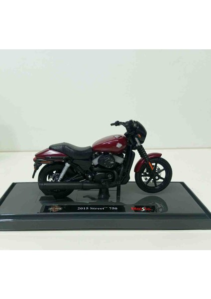 1:18 2015 Hrl. D. Street 750 Bordo Motosiklet fırsatları