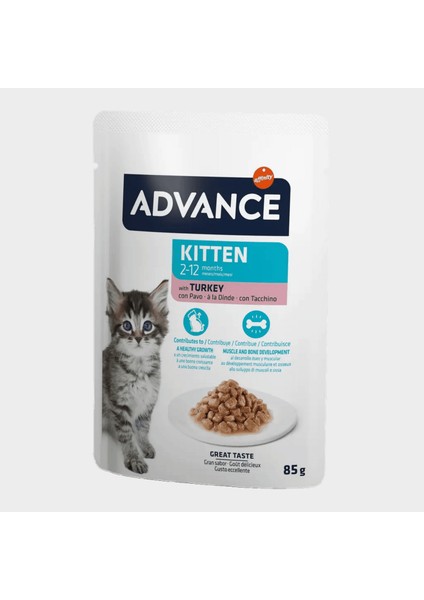 Cat Kitten Turkey Wet Pouch 85 gr x 6 Adet Gnzrz