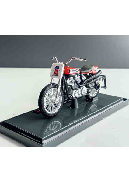 1:18 1972 H. Davidsson XR750 Racing Bike Motosiklet