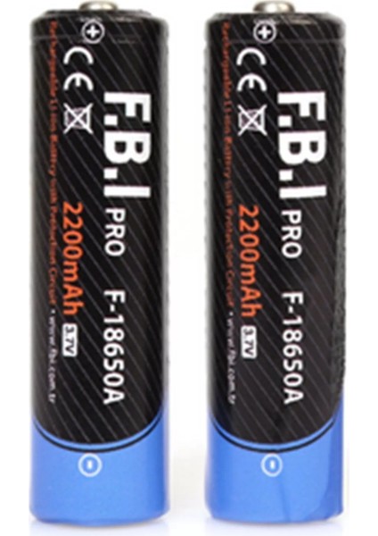 F.b.ı F 18650A 3.7V 2200MAH Şarj Edilebilir Li-Ion Pil El Feneri Pili 2 Adet