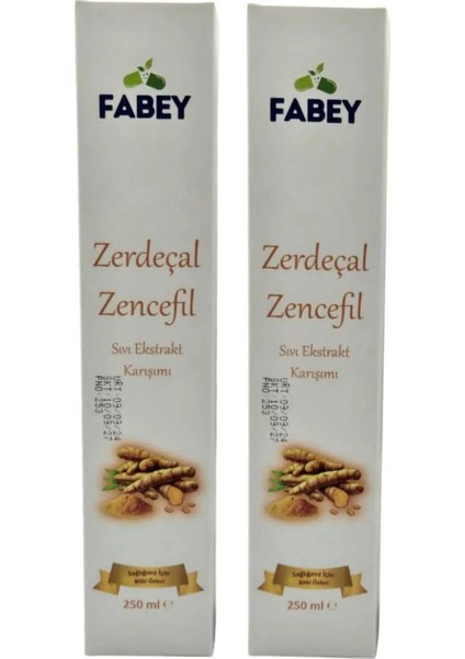 Zerdeçal & Zencefil Sıvı Ekstrakt Karşımı 250ML X2 Adet