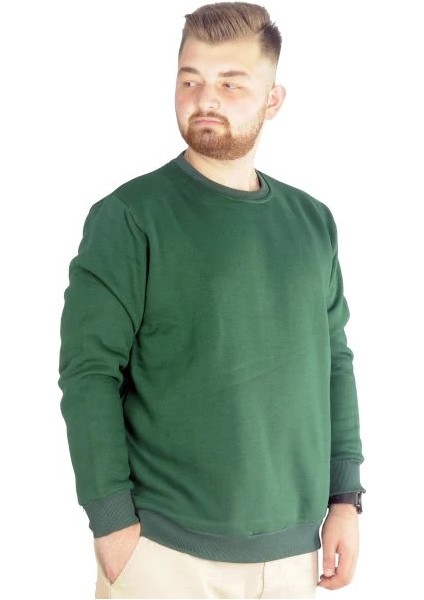 Büyük Beden Erkek Sweatshirt Basic 20131 Nefti modelleri