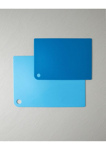 Cut Me Plastik 2'li Kesme Tahtası Mavi