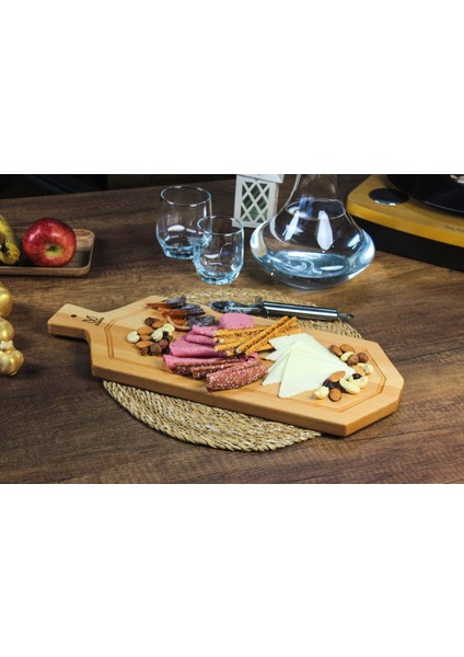 Piramit Corian Ahşap Kesme ve Sunum Tahtası