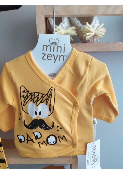 Minilkabebe Dad-Mum Hastane Çıkış Seti 5 Li Sarı