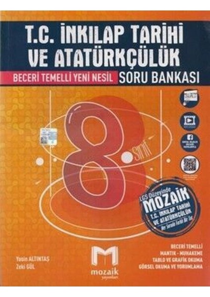 Mozaik Yayınları Mozaik 8. Sınıf LGS Matematik Soru Bankası - Fen Bilimleri Soru - Türkçe Soru Bankası - T.C. İnkılap Tarihi ve Atatürkçülük Soru Bankası 4'lü Set