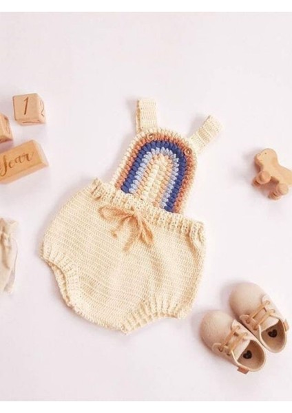El Örgüsü Kız Bebek Çocuk Tulum Bandana Takım