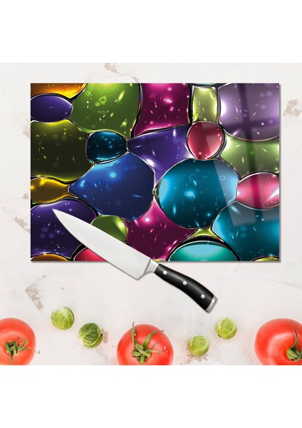 Cam Kesme Tahtası Renkli Boncuklar Desenli 35 X 25 cm fiyatları