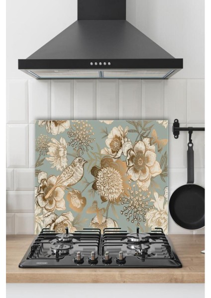 50X60 cm Model 14 Desenli Cam Ocak Arkası Koruyucu fiyatları