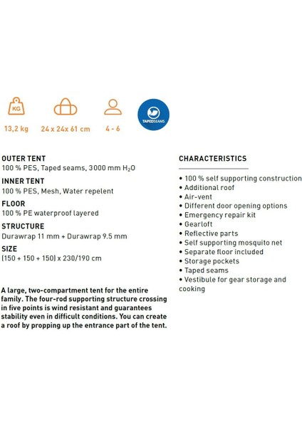 Comfort Iı 4 Kişilik Çadır
