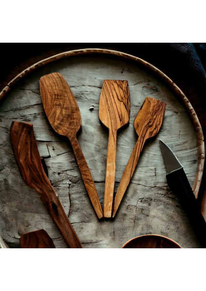 Ceviz Ağacı El Yapımı 3'lü Spatula