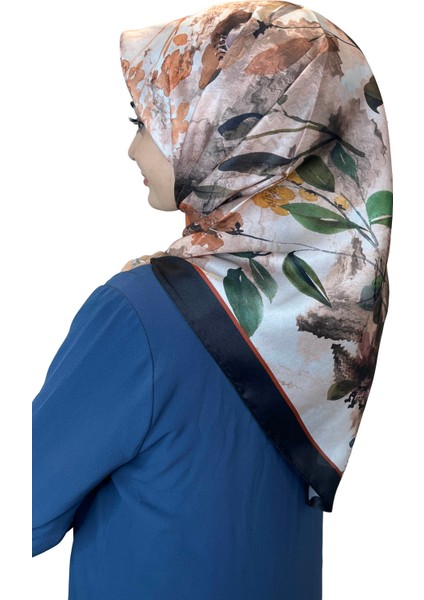 Quare Kristal Eşarp, Çiçek Desenli 01069