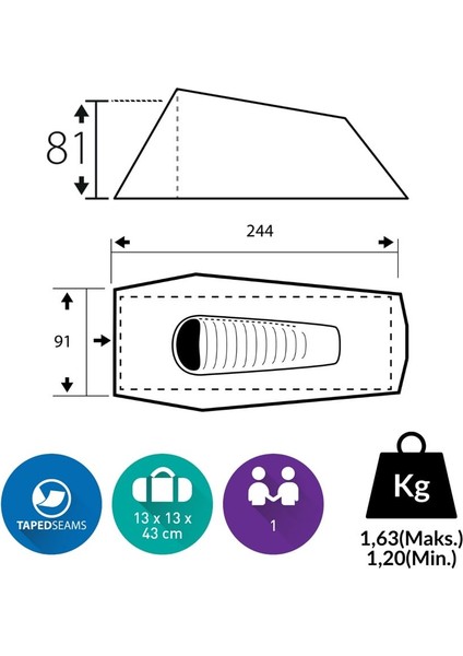 Solo 1 Kişilik 4 Mevsim Ultralight Çadır