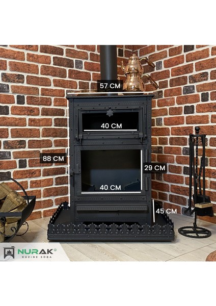 Nurak Lüks Fırınlı Şömine modelleri