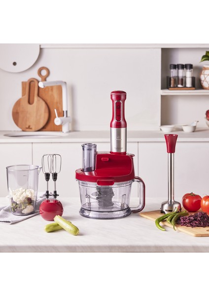 Mastermaid Mutfak Robotu Çift Katlı 4 Kanatlı Bıçaklar 2000W Turbolu Güçlü Motor + Onerous Mutfak Tartısı fiyatları