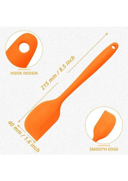Turuncu Silikon Spatula Isıya Dayanıklı Yanmaz Yapışmaz Çizmez 27CM modelleri