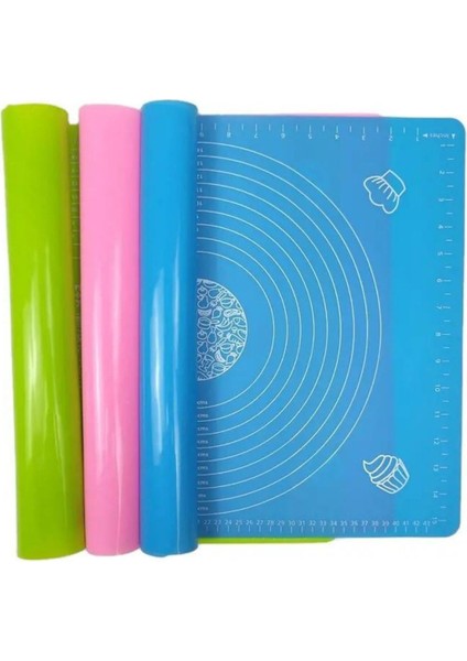 2'li Set 45X65 cm Silikon Hamur Açma Matı ve Çelik Spatula Hamur fiyatları