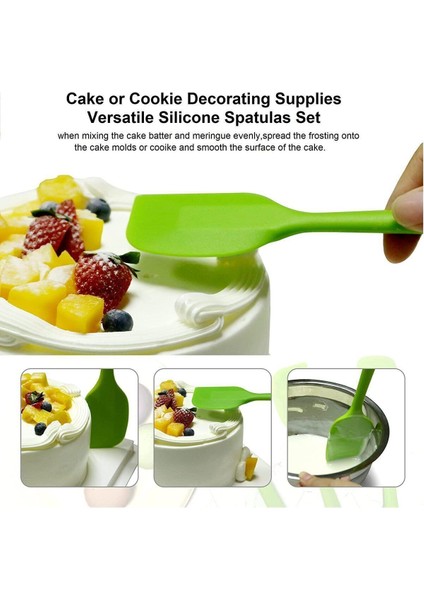 Yeşil Silikon Spatula Isıya Dayanıklı Yanmaz Yapışmaz Çizmez 27CM fırsatları