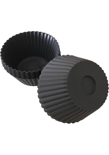 Bybirgül Antrasit 18 Li Silikon Mini Kek Kalıbı, Browni Kalıbı ,muffin Kalıbı 18 Adet