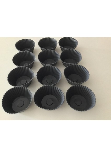 Bybirgül Antrasit 18 Li Silikon Mini Kek Kalıbı, Browni Kalıbı ,muffin Kalıbı 18 Adet fiyatları