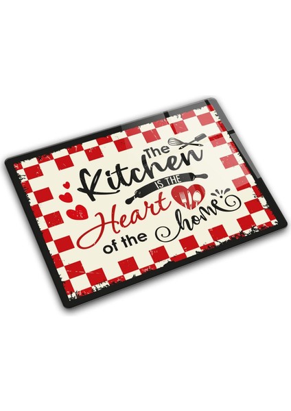Cam Kesme Tahtası - Cam Kesme Tablası Kitchen Heart 30CM x 40CM modelleri
