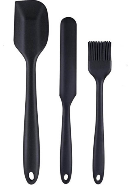 3'lü Pratik Pasta Tatlı Yapma Seti ( Spatula - Sıvama Spatulası - Fırça)