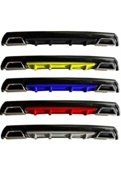 Vw Polo 6r Uyumlu Arka Tampon Altı Difüzör Gri Kare Tip 2009-2017 Arası