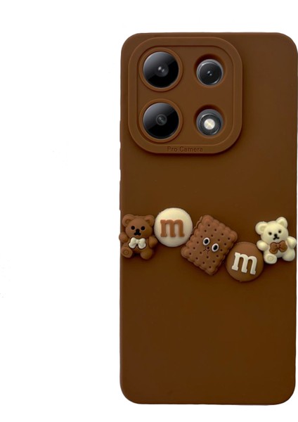 Xiaomi Redmi Note 13 4g Kılıf 3D M Bear Kamera Korumalı Silikon Kapak
