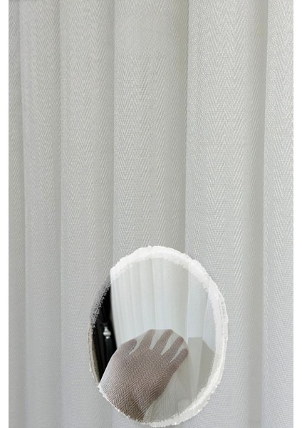 Taç Krep Bambu Simli Balık Sırtı Tülü Extra Gramajlı 1x3 Sık Pile - Kırışmaz Ütü Gerektirmez fiyatları