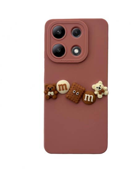 Xiaomi Redmi Note 13 4g Kılıf 3D M Bear Kamera Korumalı Silikon Kapak