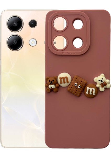 Xiaomi Redmi Note 13 4g Kılıf 3D M Bear Kamera Korumalı Silikon Kapak