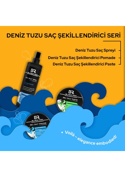 Wax Saç Şekillendirici Wax Sea Salt Pomade Deniz Tuzlu Wax Erkek Güçlü Tutuş - 120 ml