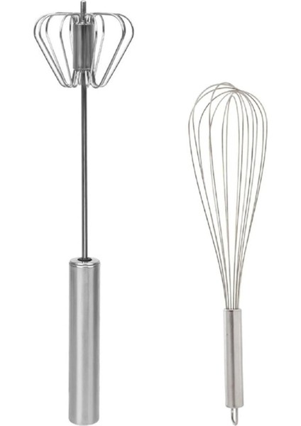 Otomatik Çelik Basmalı Çırpıcı + Orta Boy Çırpıcı