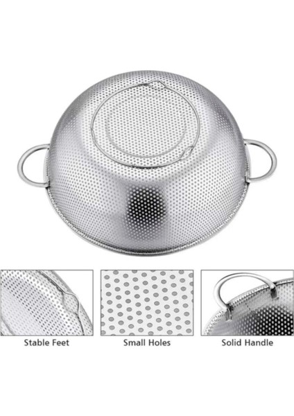 3'lü Süzgeç, Paslanmaz Çelik Süzgeç, Makarna Süzgeci - (Spt-20) - (Spt-22) - (Spt-26) fırsatları