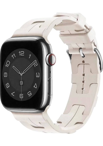 Apple Watch Uyumlu 46MM Kordon - 10. Nesil Krd-92 Şık ve Dayanıklı Silikon Kordon