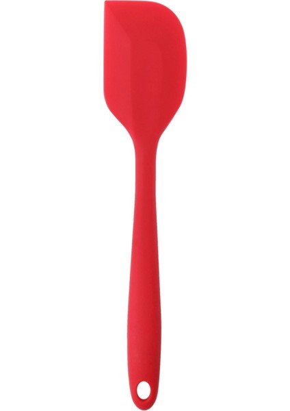 Kırmızı Yassı Spatula Büyük Boy Yanmaz Yapışmaz Silikon Yassı Spatula Kırmızı 1 Adet 27 cm