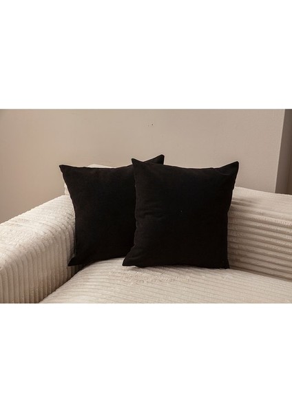 Tek Renk 2'li Kırlent Kılıfı Hardal Rengi 43X43